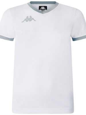 KAPPA4VOLLEY GAVELIA - Active Jerseys - Shirt - Woman - WHITE-GREY ASH