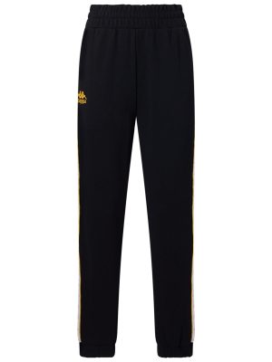 222 BANDA    ADINA - Pants - Sport Trousers - Woman - BLACK-YELLOW GOLD RICH-WHITE