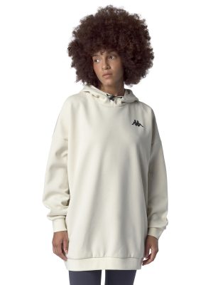 GAZZEL - Fleece - Hoodie - Woman - WHITE ASPARAGUS