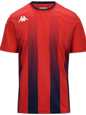 KAPPA4FOOTBALL BUGO - Active Jerseys - Shirt - Man - RED-BLUE MARINE