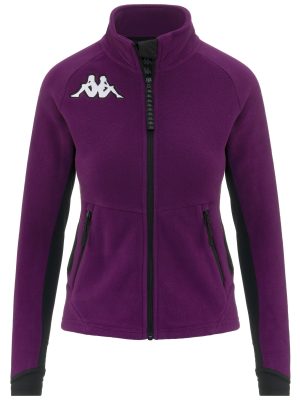 6CENTO 688N - Fleece - Jacket - Woman - VIOLET PURPLE SUNSET-BLACK