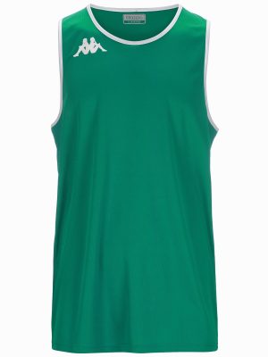 KAPPA4BASKET DANCO - Active Jerseys - Tank - Man - GREEN-WHITE