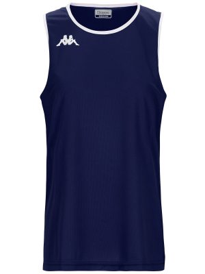 KAPPA4BASKET DANCO - Active Jerseys - Tank - Man - BLUE MARINE-WHITE