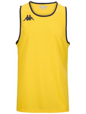 KAPPA4BASKET DANCO - Active Jerseys - Tank - Man - YELLOW-BLUE MARINE