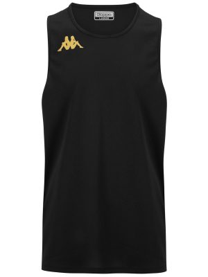 KAPPA4BASKET DANCO - Active Jerseys - Tank - Man - BLACK-GOLD