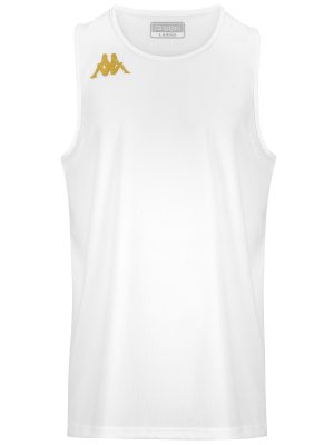 KAPPA4BASKET DANCO - Active Jerseys - Tank - Man - WHITE-GOLD