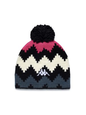 6CENTO POMOK G - Headwear - Hat - Unisex - BLACK-FUCHSIA PURPLE-WHITE-GREY ASPHALT GRAPHIC