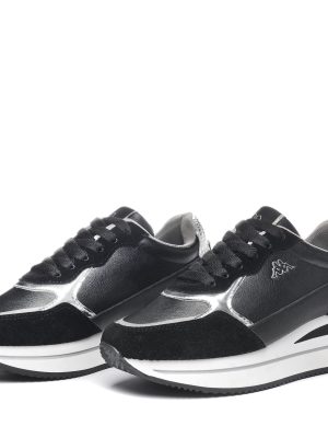 LOGO  GEENA - Sneakers - Low Cut - Woman - BLACK-GREY SILVER