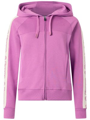 LOGO TAPE GRELLA - Fleece - Jacket - Woman - VIOLET BODACIOUS