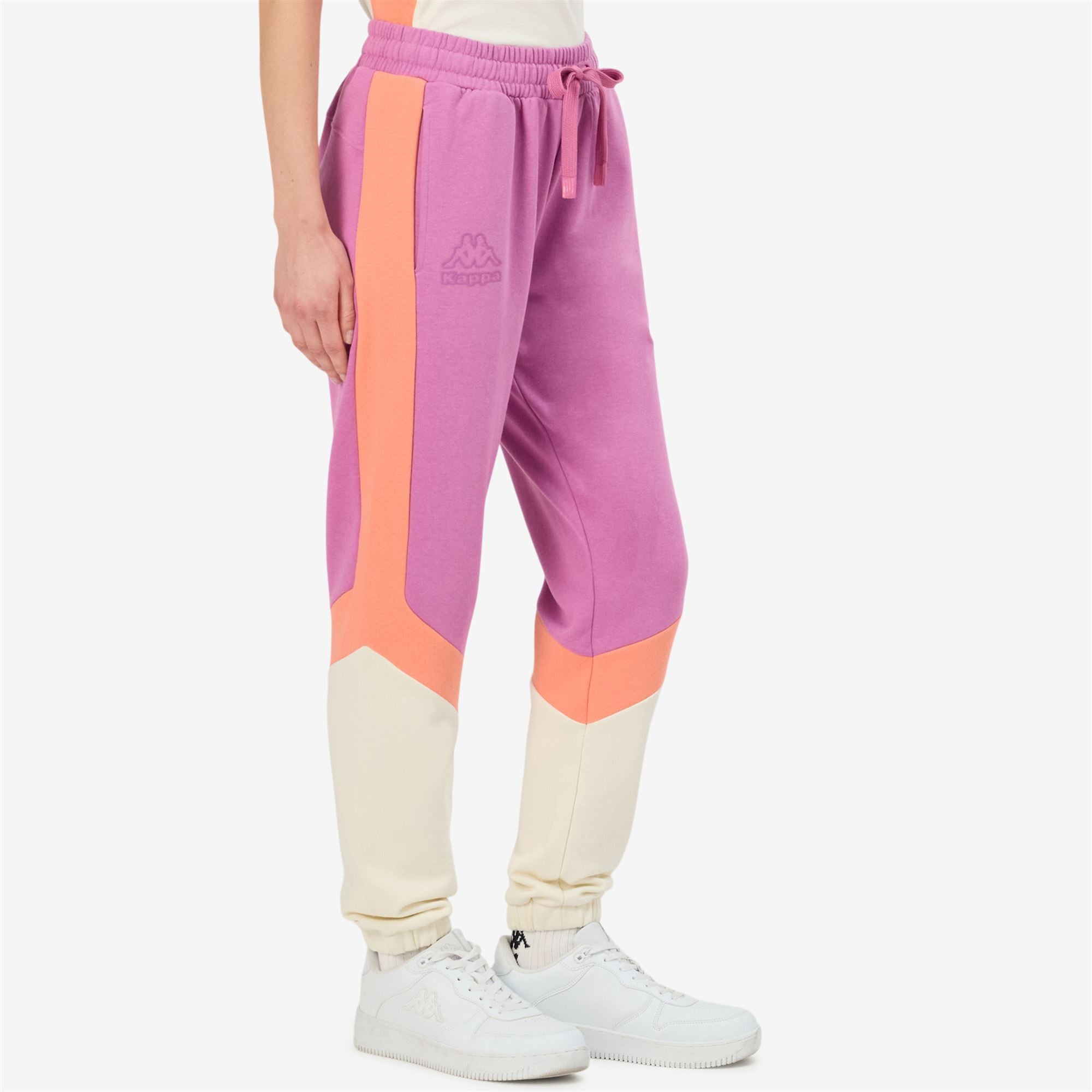 LOGO GRALA - Pants - Sport Trousers - Woman - VIOLET BODACIOUS-WHITE WHISPER-ORANGE CORAL - Image 5