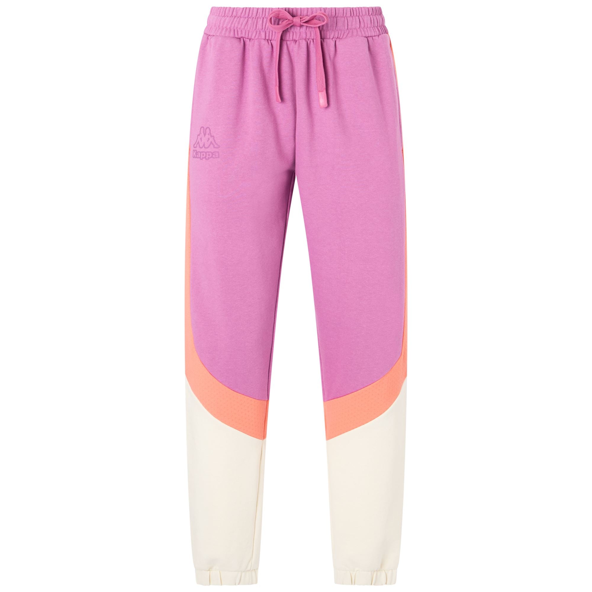 LOGO GRALA - Pants - Sport Trousers - Woman - VIOLET BODACIOUS-WHITE WHISPER-ORANGE CORAL