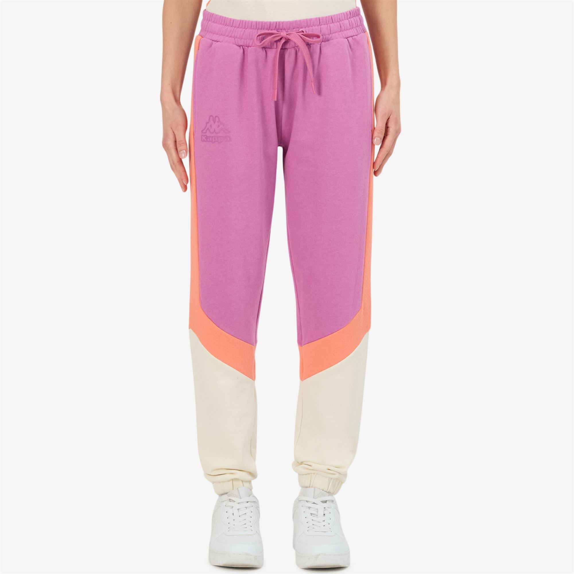 LOGO GRALA - Pants - Sport Trousers - Woman - VIOLET BODACIOUS-WHITE WHISPER-ORANGE CORAL - Image 4