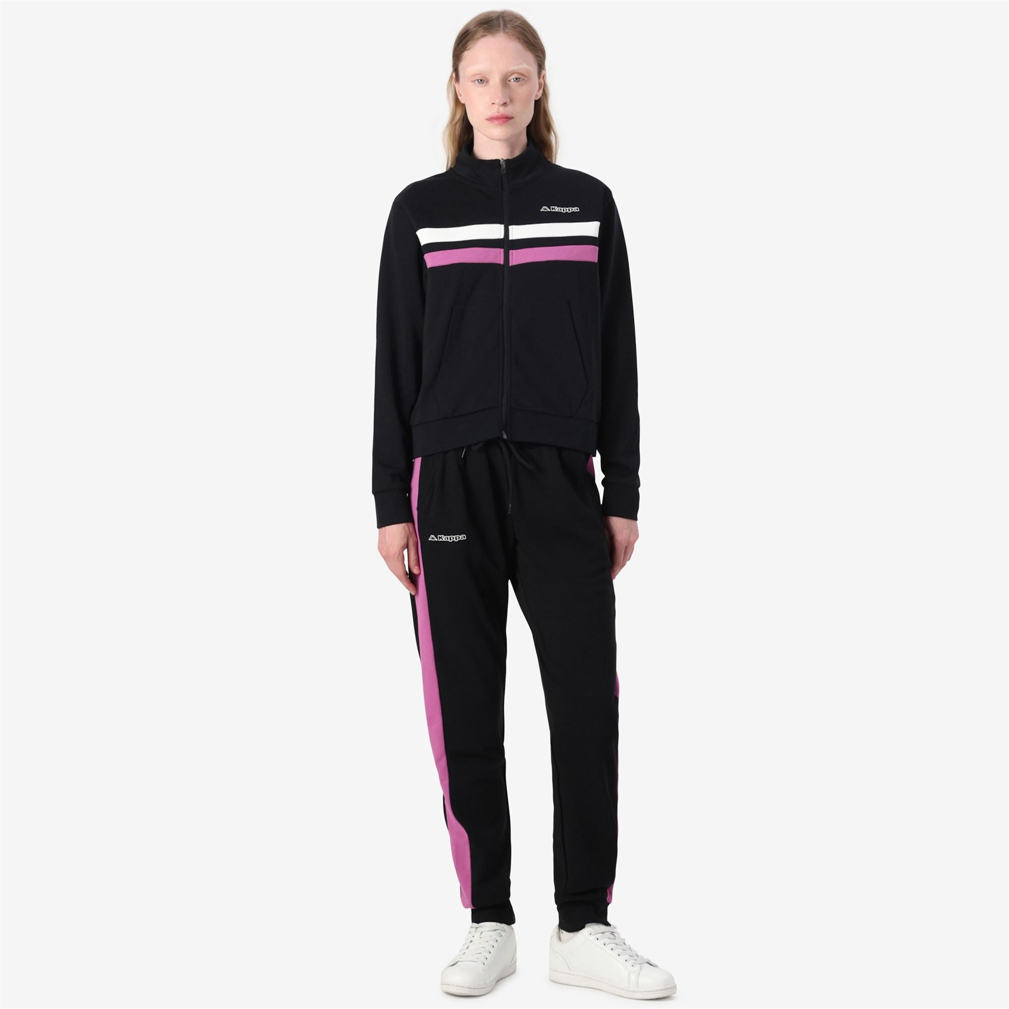 LOGO GUSTANO - Sport Suits - TRACKSUIT - Woman - BLACK-VIOLET BODACIOUS-WHITE - Image 4