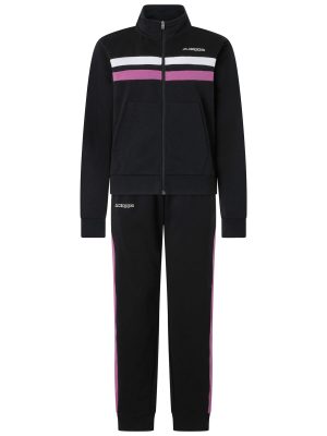 LOGO  GUSTANO - Sport Suits - TRACKSUIT - Woman - BLACK-VIOLET BODACIOUS-WHITE