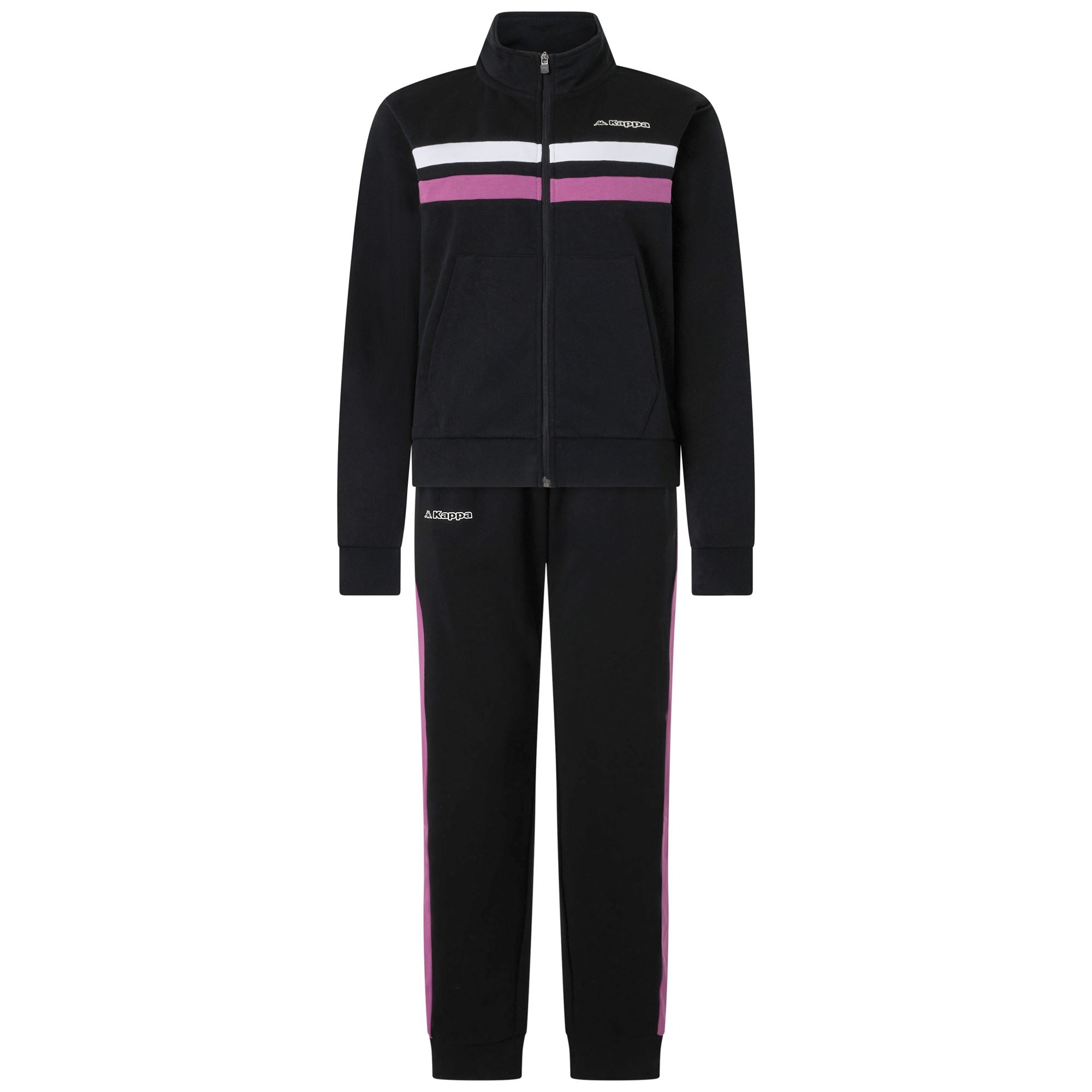 LOGO GUSTANO - Sport Suits - TRACKSUIT - Woman - BLACK-VIOLET BODACIOUS-WHITE