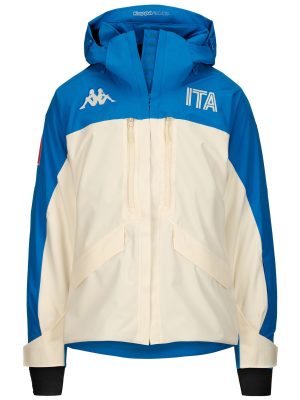 6CENTO 604FA ITA - Jackets - Mid - Woman - WHITE COCONUT-BLUE BRILLIANT