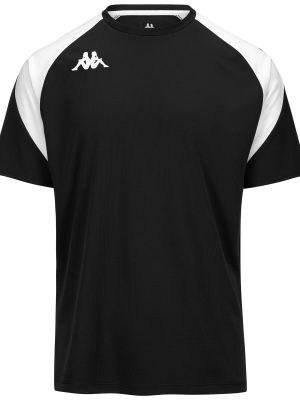KAPPA4FOOTBALL  LORETO - Active Jerseys - Shirt - Man - BLACK-WHITE