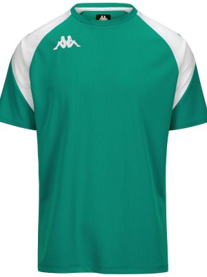 KAPPA4FOOTBALL  LORETO - Active Jerseys - Shirt - Man - GREEN-WHITE