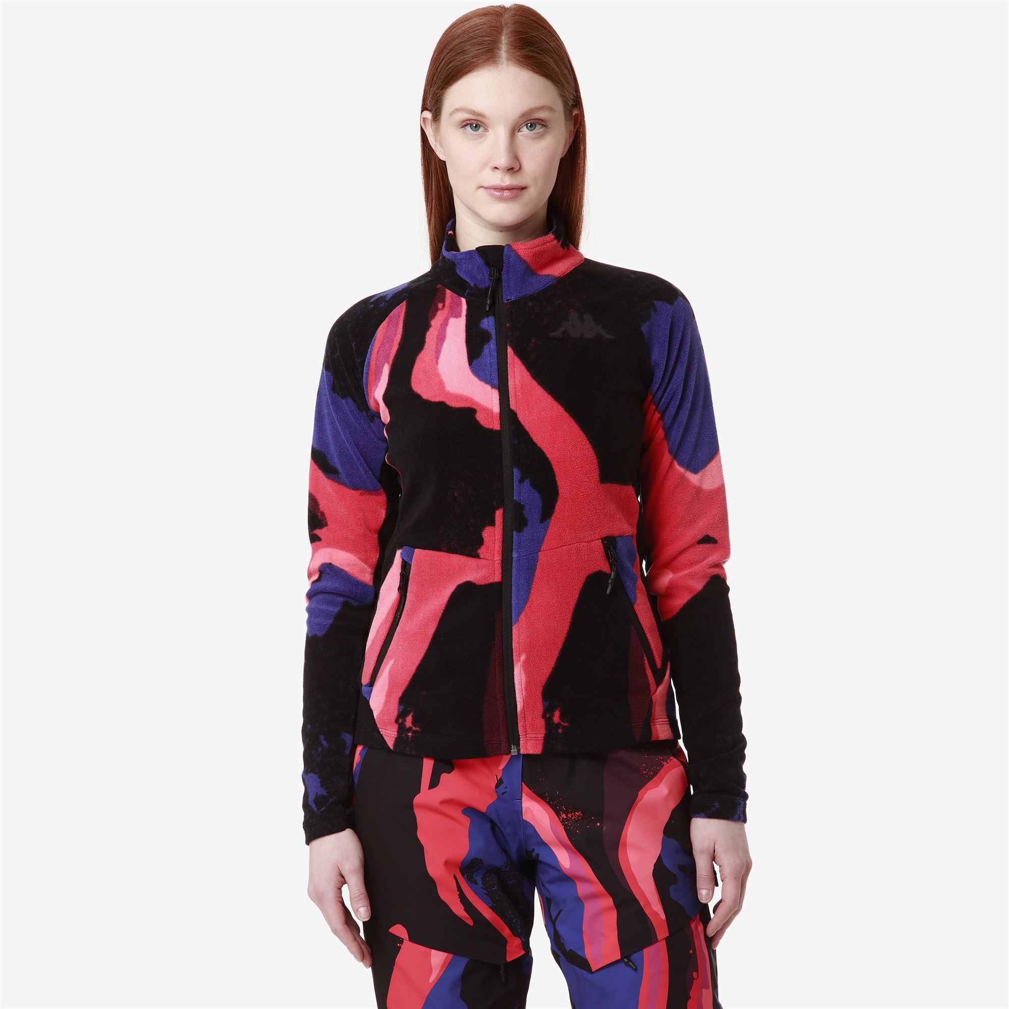 8CENTO 818FZG - Fleece - Jacket - Unisex - RED HIBISCUS-BLUE SPECTRUM-BLACK - Image 4