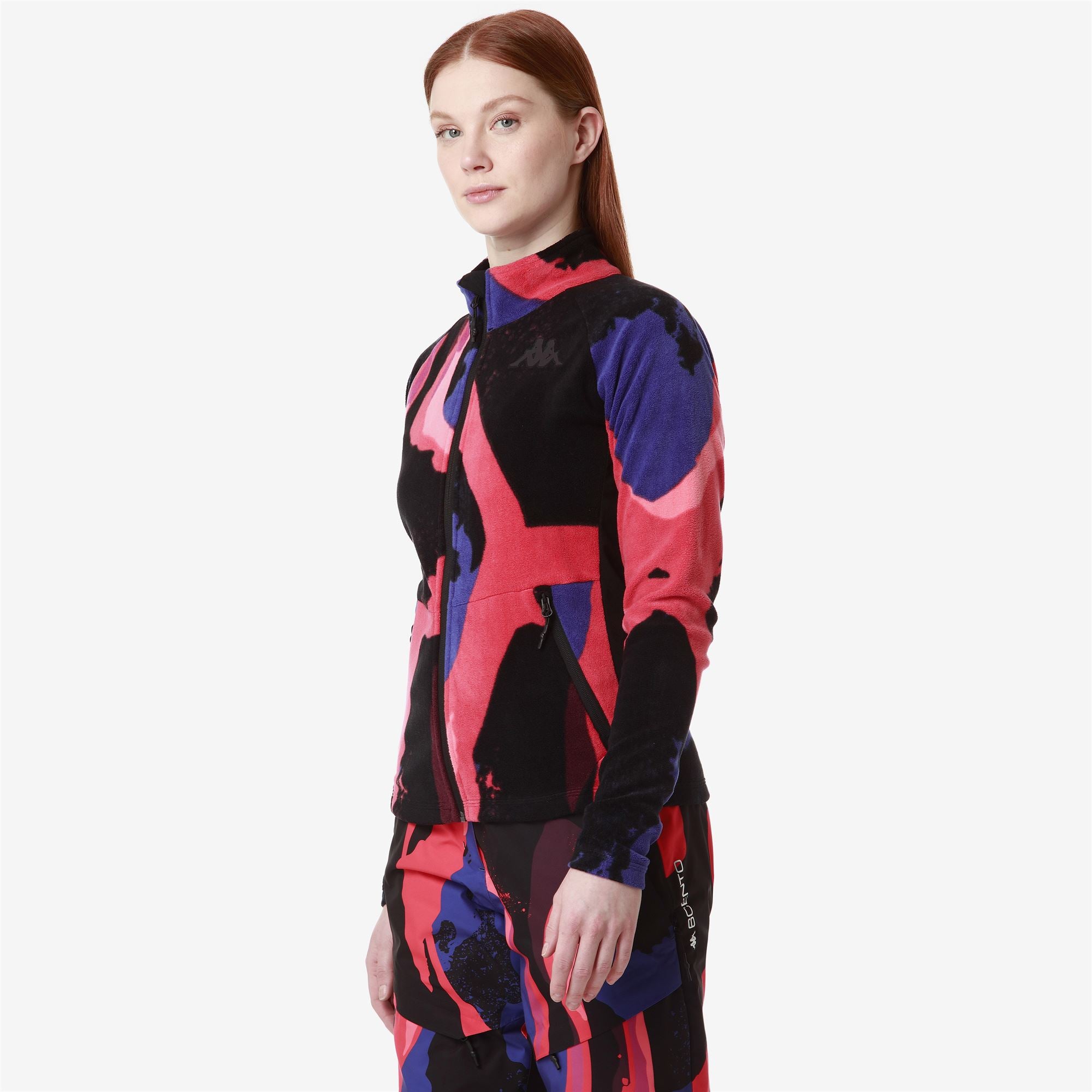 8CENTO 818FZG - Fleece - Jacket - Unisex - RED HIBISCUS-BLUE SPECTRUM-BLACK - Image 5