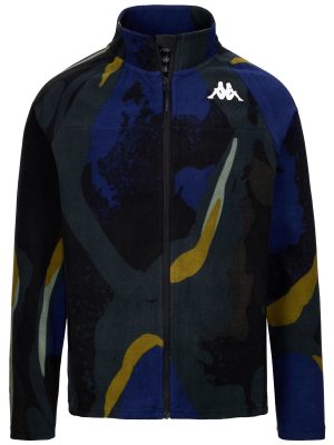 8CENTO 818FZG - Fleece - Jacket - Unisex - BLUE CAVERN-GREEN PONDEROSA-BLACK