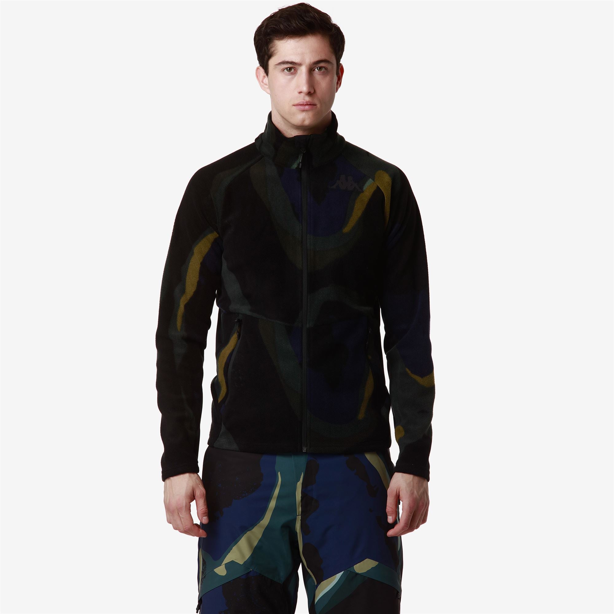 8CENTO 818FZG - Fleece - Jacket - Unisex - BLUE CAVERN-GREEN PONDEROSA-BLACK - Image 4