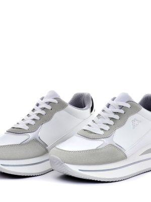 LOGO GEENA 3 - Sneakers - Low Cut - Woman - WHITE-GREY SILVER