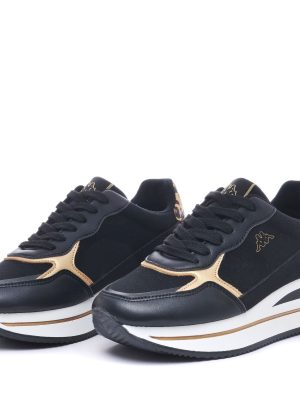 LOGO GEENA 3 - Sneakers - Low Cut - Woman - BLACK-YELLOW GOLD RICH