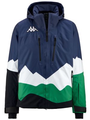 6CENTO 611P - Jackets - Mid - Man - GRAPHIC BLUE FIORD-WHITE-GREEN-BLUE DK.