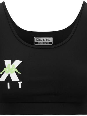 KOMBAT WKT ETILEA - Active Jerseys - Top - Woman - BLACK-GREEN PARADISE