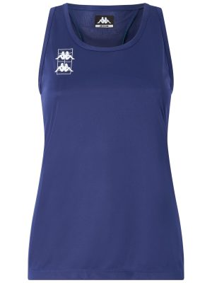 KOMBAT  PADEL FRAS - Active Jerseys - Tank - Woman - BLUE TWILIGHT-GREEN FLUO