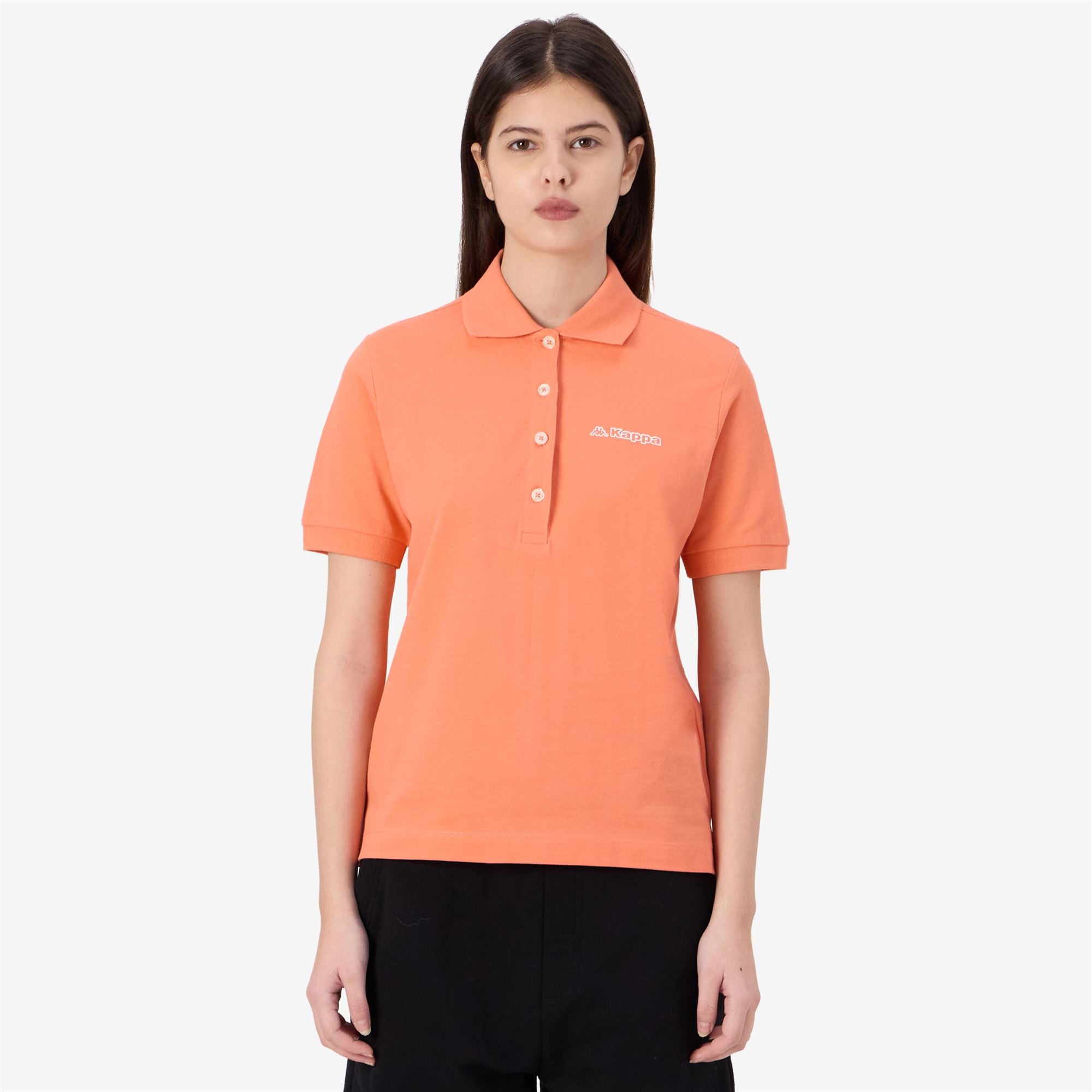 LOGO FIXE - Polo Shirts - Polo - Woman - ORANGE CORAL - Image 4
