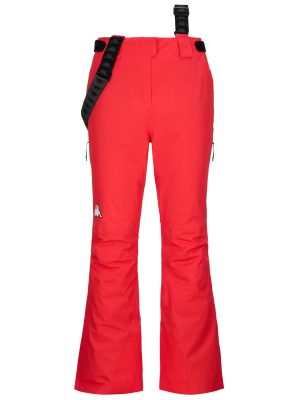 834 - Pants - Sport Trousers - Woman - Red Hibiscus-Black