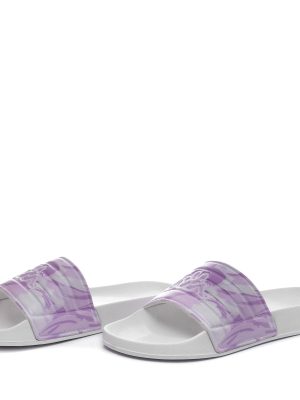 LOGO SARTWOW - Flip-Flops - Stripe - Woman - WHITE-VIOLET LT