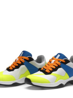 KOMBAT PADEL TOUR - Sport Shoes - Low Cut - Unisex - WHITE-GREEN LIME-BLUE