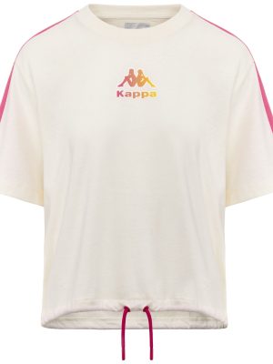 LOGO FLECA - T-ShirtsTop - T-Shirt - Woman - WHITE WHISPER-PINK FANDANGO