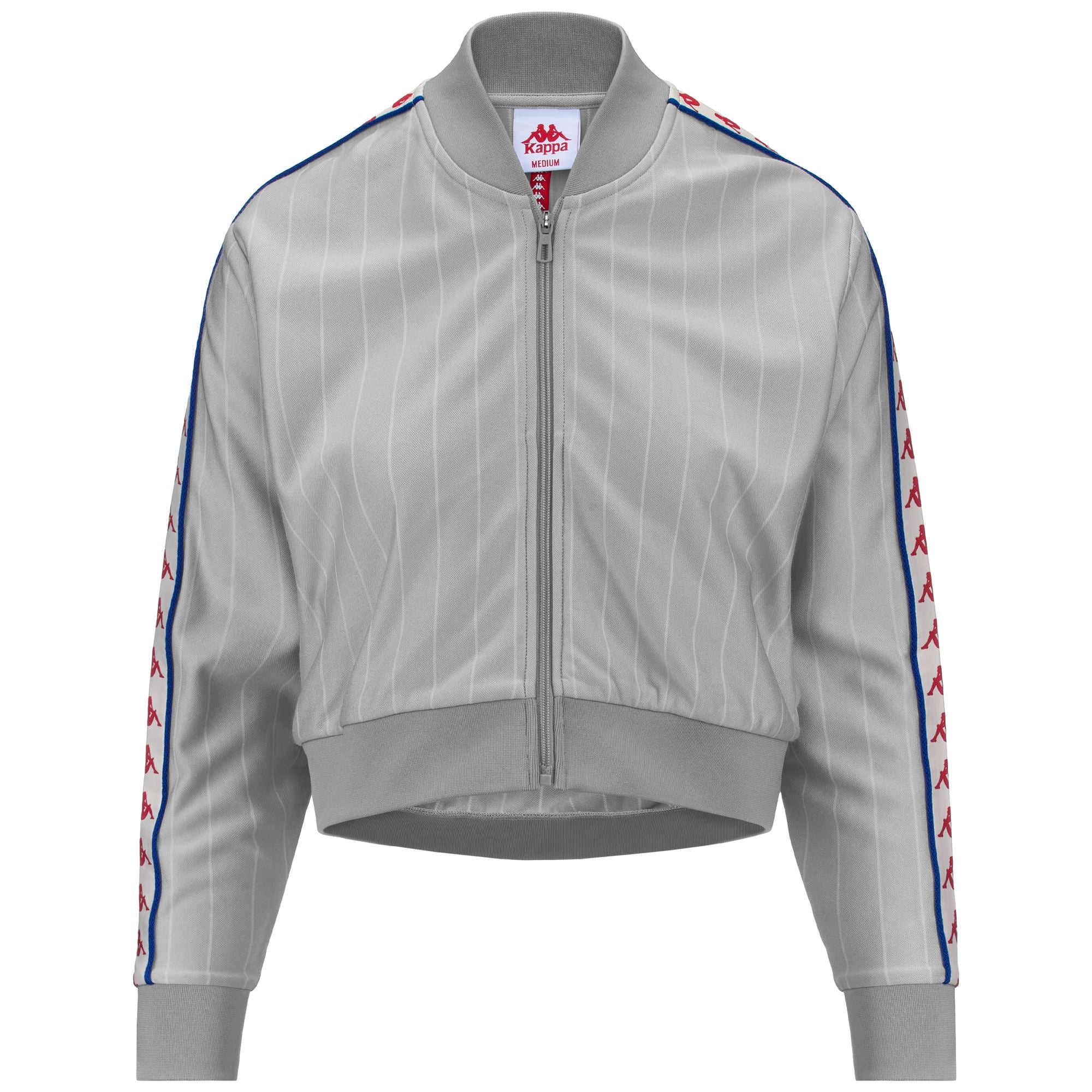 222 BANDA LENA - Fleece - Jacket - Woman - GREY-WHITE ANTIQUE-BLUE ROYAL