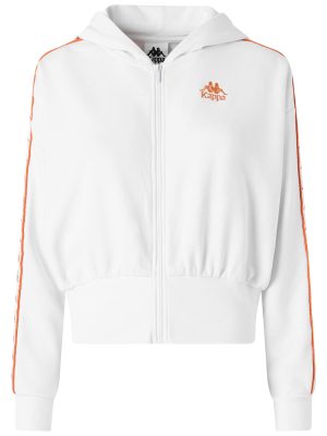 222 BANDA   CARLISE - Fleece - Jacket - Woman - WHITE-ORANGE