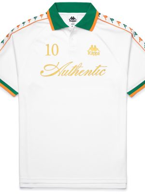 222 BANDA NOTILOX - Active Jerseys - Polo Shirt - Man - WHITE-GREEN TEE-ORANGE