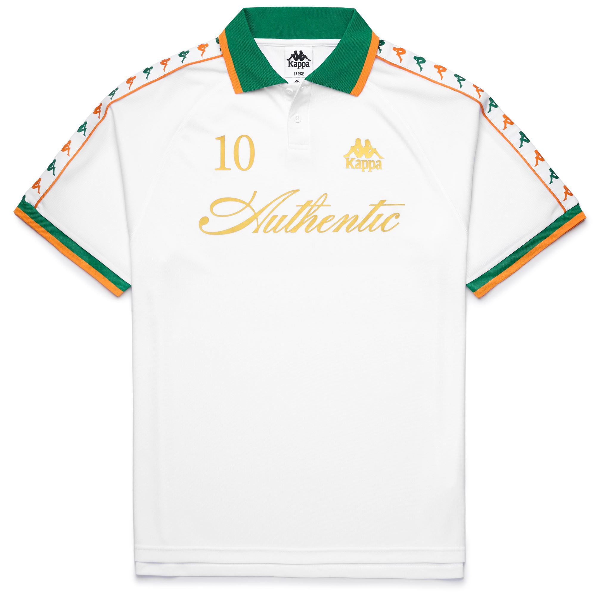 222 BANDA NOTILOX - Active Jerseys - Polo Shirt - Man - WHITE-GREEN TEE-ORANGE