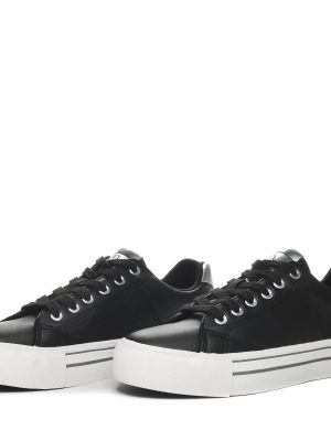 LOGO TUDY - Sneakers - Low Cut - Woman - BLACK-GREY SILVER