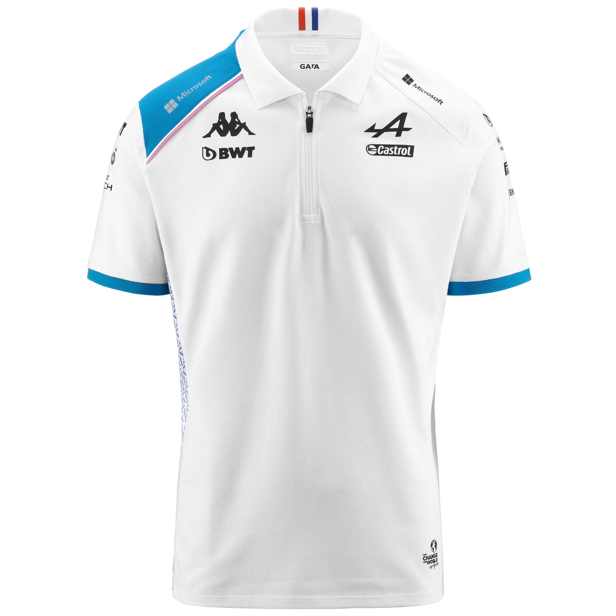 ACREM ALPINE F1 - Polo Shirts - Polo - Man - WHITE-LIQUID BLUE