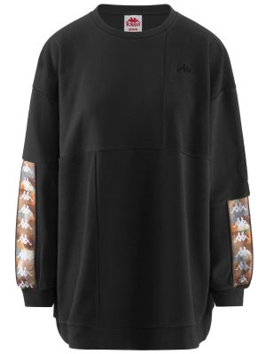 222 BANDA GHASSAN GRAPHIK BANDA TAPE - Fleece - Jumper - Woman - GREY COAL-WHITE-BEIGE