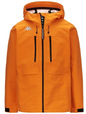 HUSHUO - Jackets - Short - Man - ORANGE-BLACK