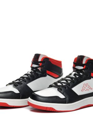 LOGO BASIL MD - Sneakers - Mid Cut - Unisex - WHITE-BLACK-RED