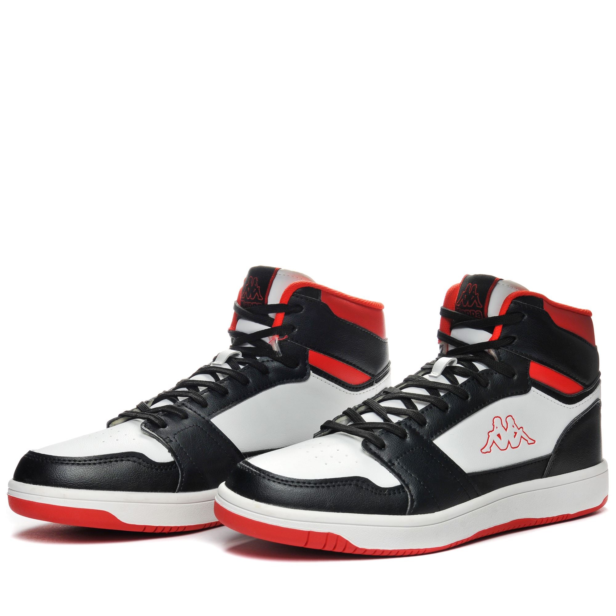 LOGO BASIL MD - Sneakers - Mid Cut - Unisex - WHITE-BLACK-RED
