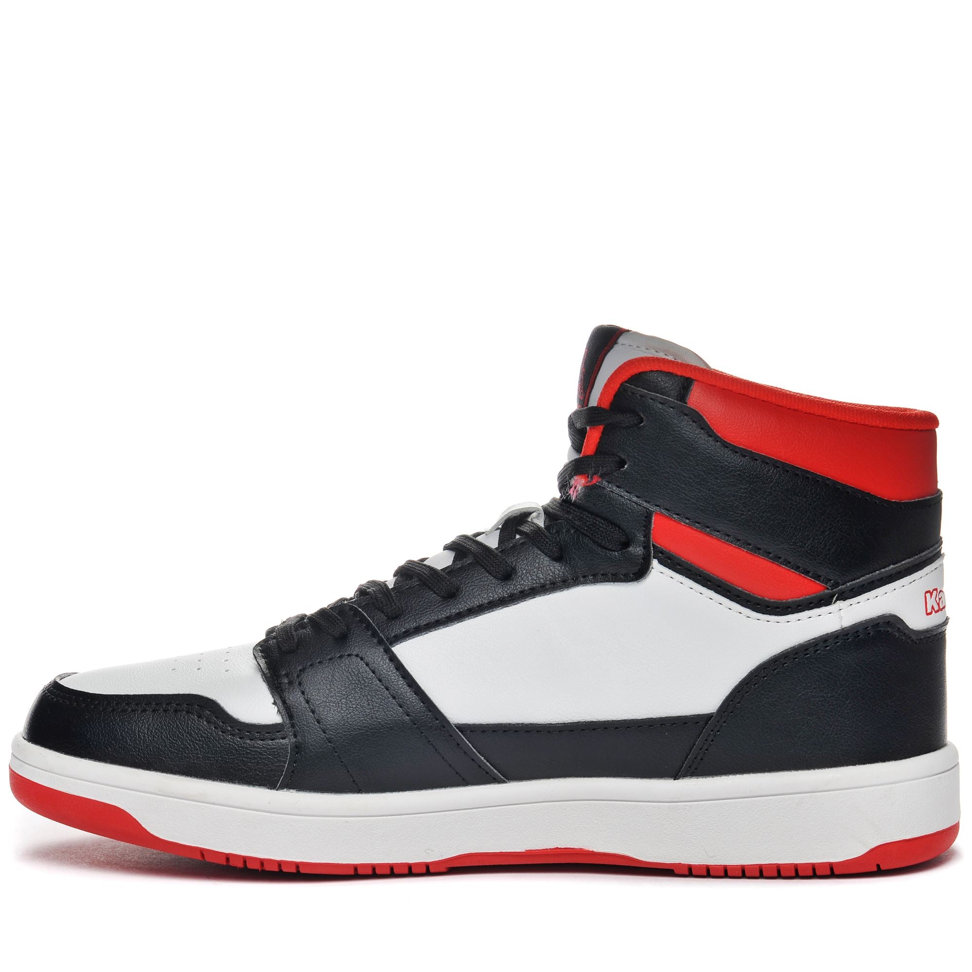 LOGO BASIL MD - Sneakers - Mid Cut - Unisex - WHITE-BLACK-RED - Image 4