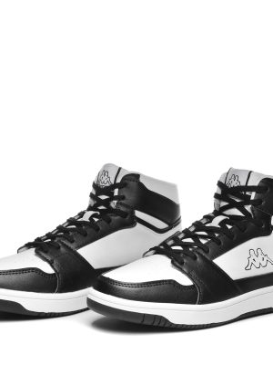 LOGO BASIL MD - Sneakers - Mid Cut - Unisex - WHITE-BLACK