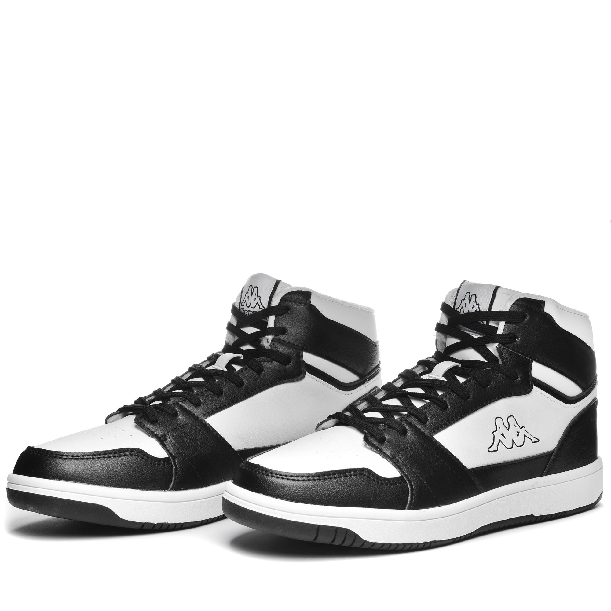 LOGO BASIL MD - Sneakers - Mid Cut - Unisex - WHITE-BLACK