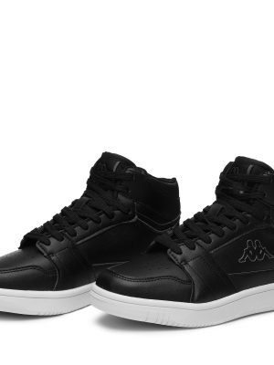 LOGO BASIL MD - Sneakers - Mid Cut - Unisex - BLACK-WHITE